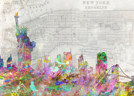 New York Colorsplash Map