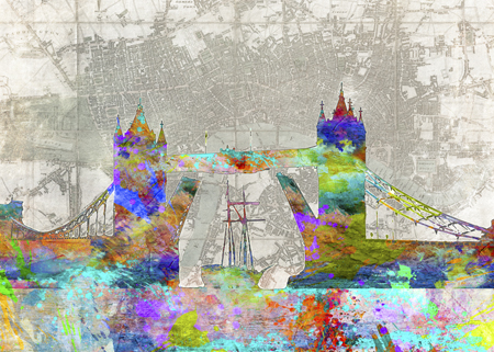 Tower Bridge Colorsplash Map