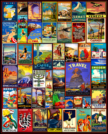 World Travel Posters Collage