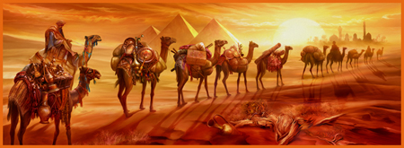 Caravan in the Desert