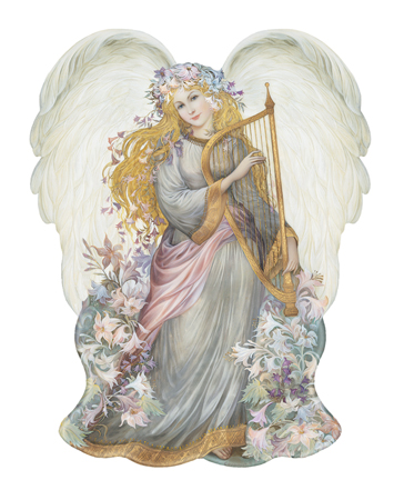 Angel Playing Harp