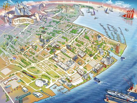 Portsmouth Virginia Map