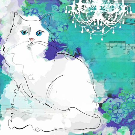 Painted Cat White