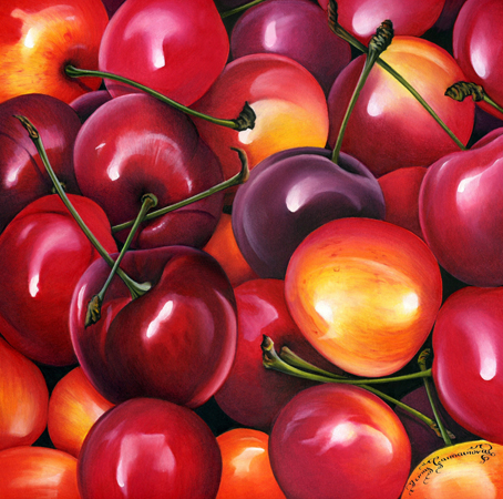 Cherries Painting