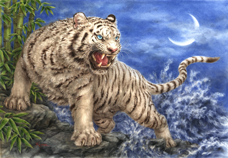 White Tiger and the Waves