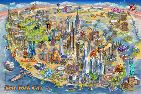 New York City Illustrated Map