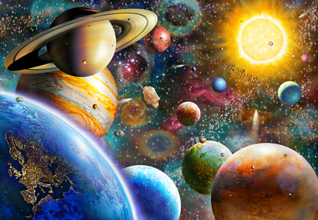 Planets in Space - MGL - Art Licensing : MGL – Art Licensing