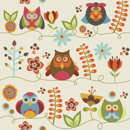 Owls and Flowers 2