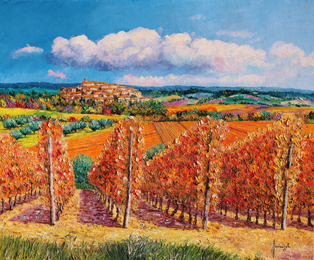 Vineyards in autumn