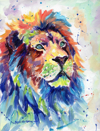 Colourful African Lion