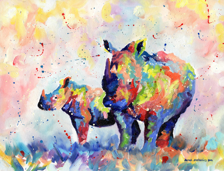 Colourful Rhinos