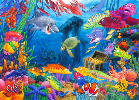 Cartoon Coral Reef