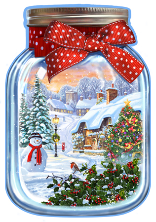 Christmas Glass Jar