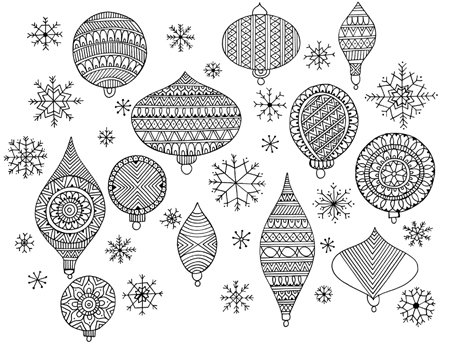 Pattern Christmas Ornaments