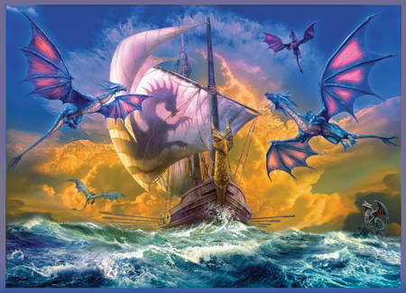 Dragons and Ship I