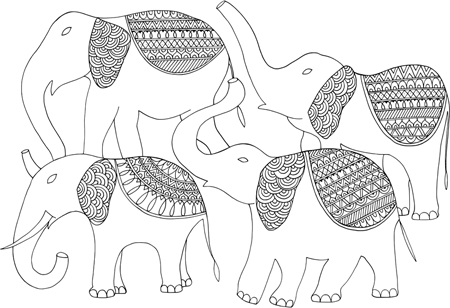 Elephants Pattern