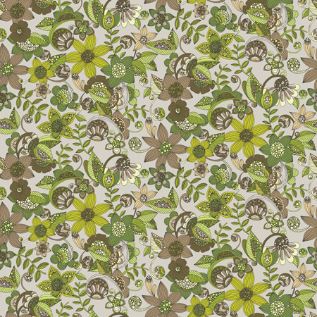 Green Floral Pattern