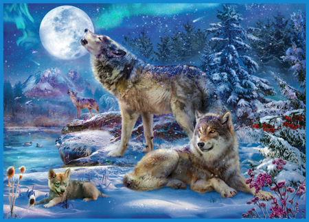 Winter Wolf Family