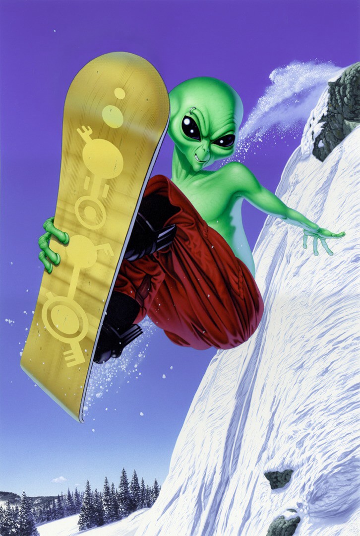 Alien Snowboader