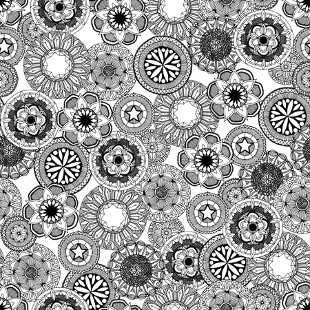 Mandala Cirque Black and White