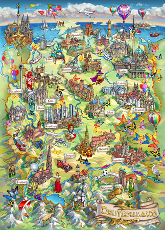 Illustrated Map of Germany