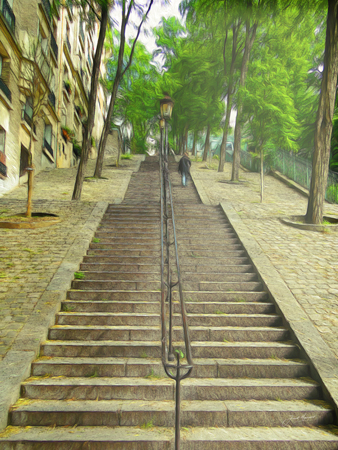 Paris Stairs Of Montmartre