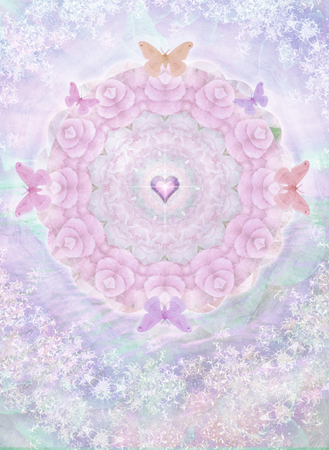 Kaledescope Blossom Heart Mandala