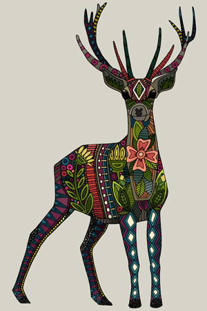 Patterned Deer STag