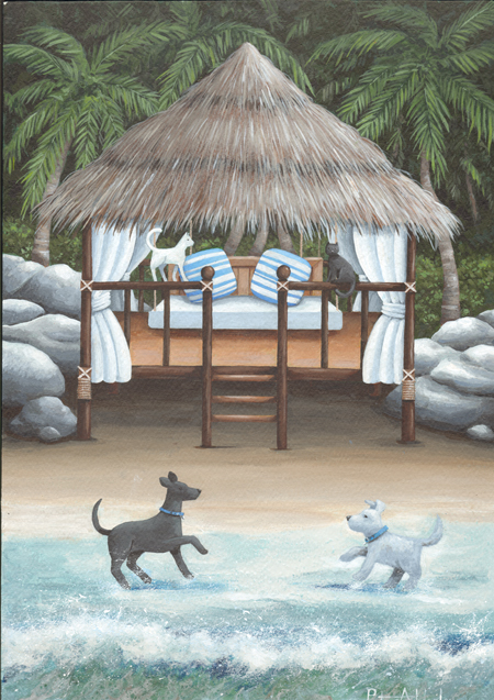 Cabana with Dog