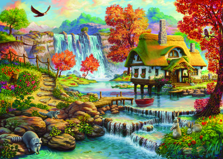 Country House By The Waterfall