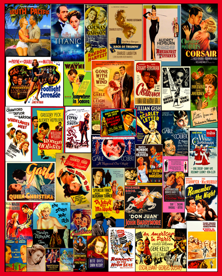 Classic Romance Films Collage