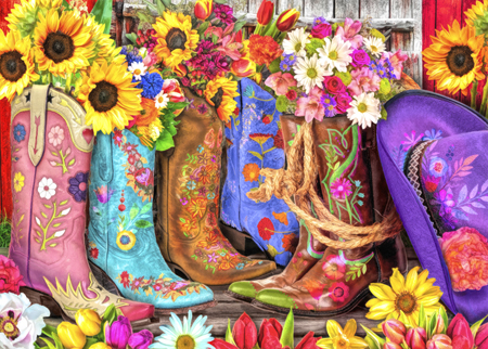 Boots and Flowers