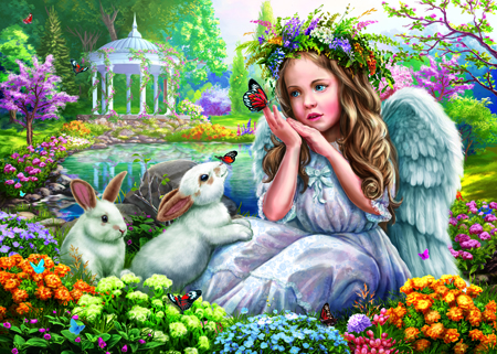 Angel With Bunnies