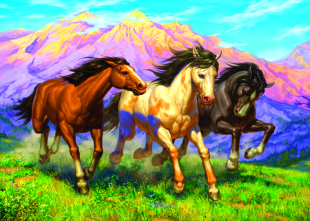 Wild Horses Running