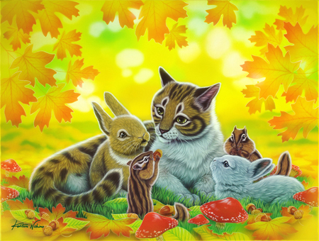 Cat Rabbit Chipmunk – Meeting the colourful forest