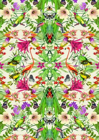 Animal Floral Pattern Cream