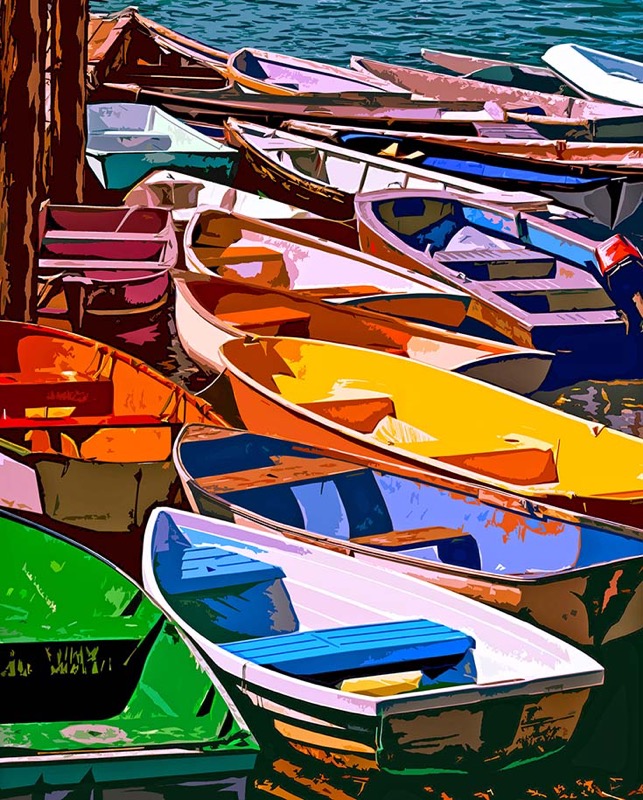 Painted Dinghies and Dories of Maine