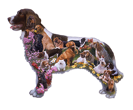 Dog Puzzle Shape