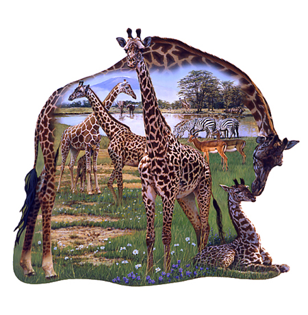 Giraffe Puzzle Shape