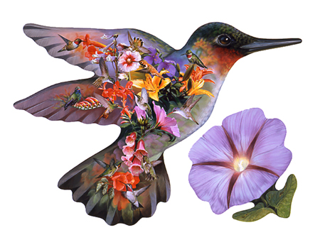 Hummingbird Puzzle Shape