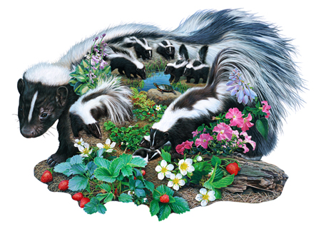 Skunk Puzzle Shape