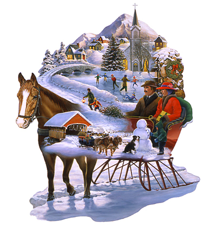 Horse Carriage Puzzle Shape