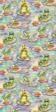 Frog On Lily Pad Pattern