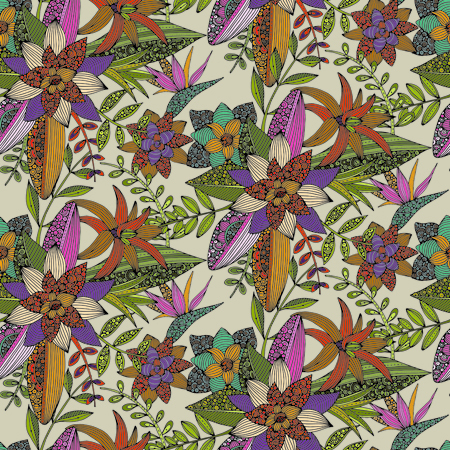 Jungle Flowers Pattern