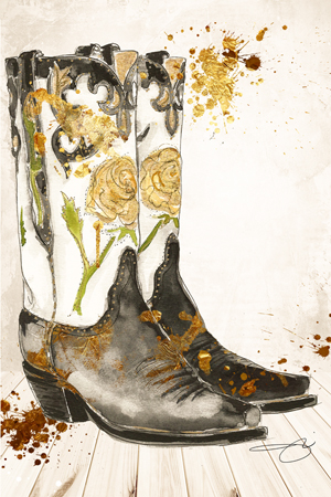 Rose Cowboy Boots