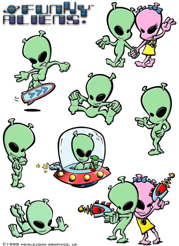 Funky Aliens 2 (stickers)