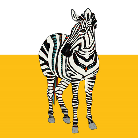 Zebra in Yellow