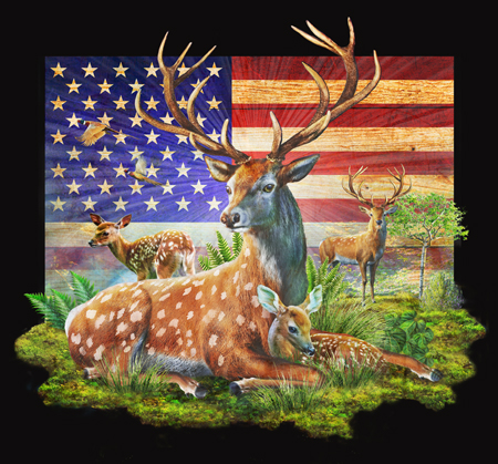 Patriotic Deer