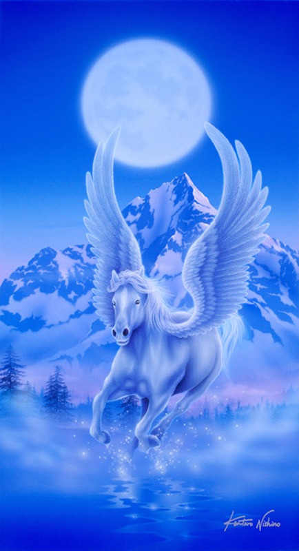 Pegasus Flying Away