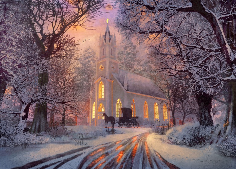 Winter Church Glow